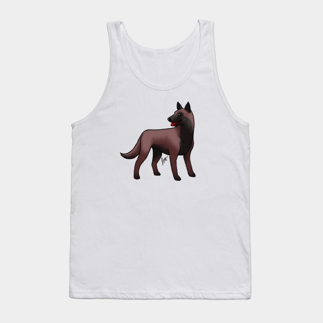 Dog - Belgian Malinois - Mahogany Tank Top by Jen's Dogs Custom Gifts and Designs